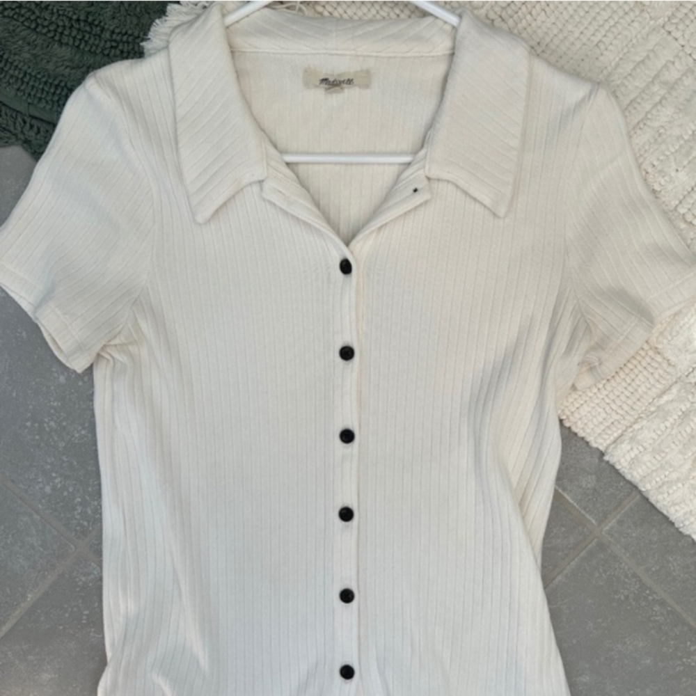 Madewell Cream Button-Down Shirt